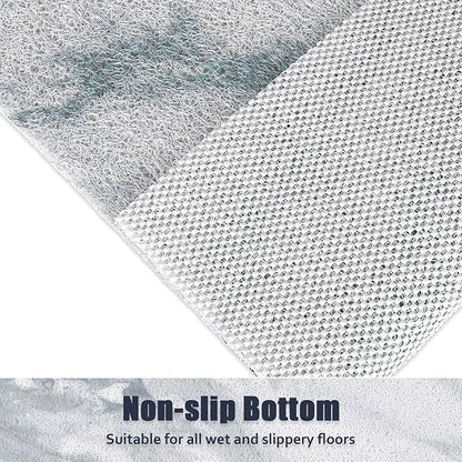 Shower Mat Non Slip - 24x32 Inch Soft Comfort Bath Mat with Drainage Holes, PVC Loofah Massage Bathmat for Shower, Tub, Bathroom, Wet Areas, Quick Drying