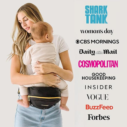 Tushbaby The Original Premium Quality Hip Seat Carrier – Safety-Certified Baby & Toddler Carrier with Secure Safety Buckles, Storage Pockets & Nursing Pillow
