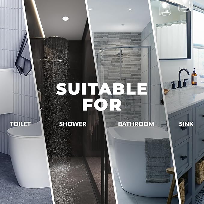 Anti Slip Shower Stickers 24 PCS, Gray Non-Slip Shower Strips for Adults, Premium Adhesive Bath Tub Stickers