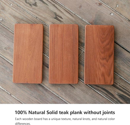 12.6"x6" Solid Teak Wood Riser & Tray - Farmhouse Organizer with Non-Slip Base | Rustic Bathroom & Kitchen Tray for Countertop, Sink Decor | Natural Finish Pedestal Stand (Neutral Home Decor)