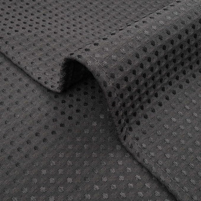River Dream Heavyweight No Hooks Required Dotted Waffle Weave Shower Curtain with Snap in Liner - 71W x 74H,Hotel Grade,Spa Like Bath Curtain,Graphite Grey