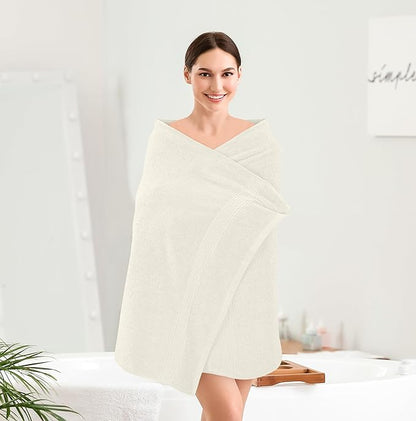 Utopia Towels 4 Pack Premium Bath Towels Set, 27 by 54 Inches, 100% Ring Spun Cotton 600GSM, Lightweight and Highly Absorbent Quick Drying Towels, Perfect for Daily Use, Ivory
