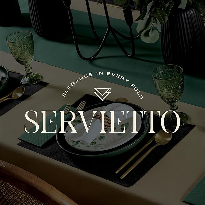 400-Pack Servietto Disposable Linen-Feel Guest Towels - Disposable Cloth-Like Hand Towels - Soft and Absorbent Paper Napkin for Kitchen, Bathroom, Party, Wedding, Or Event