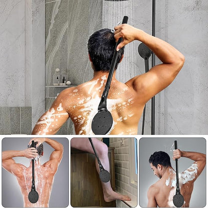 Back Scrubber Anti Slip for Shower, 25.7” Telescopic Back Bath Brush for Shower, Back Scrubber, Exfoliation and Improved Skin Health for Elderly with Limited Arm Movement, Disabled