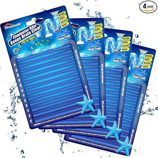 Drain Sticks Drain Cleaner Sticks Keeps Drains and Pipes Clear and Odor-free for Sink Pipe Cleaning Sticks for Drains As Seen On TV