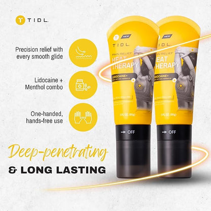 TIDL - Pain Relief Roll On - Fast-Acting Relief on Lower Back, Knee, Neck, Joint & Nerve Pain - Works for Post Workout, Sport & Muscle Recovery - Cooling, Topical, Lidocaine, Menthol (3oz, 1-Pack)