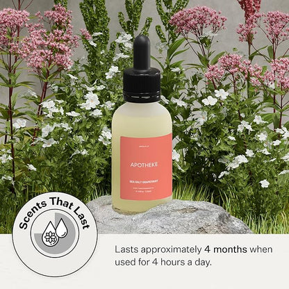 Apotheke Scent Tower Aromatherapy Diffuser Fragrance Refill, Sea Salt Grapefruit (120 ml) - Long-Lasting Perfume-Grade Essential Oil for Clean & Fresh Home, Office, Hotel & Large Rooms