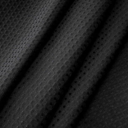 River Dream Heavyweight No Hooks Required Dotted Waffle Weave Shower Curtain with Snap in Liner - 71W x 80H,Hotel Grade,Spa Like Bath Curtain,Graphite Black