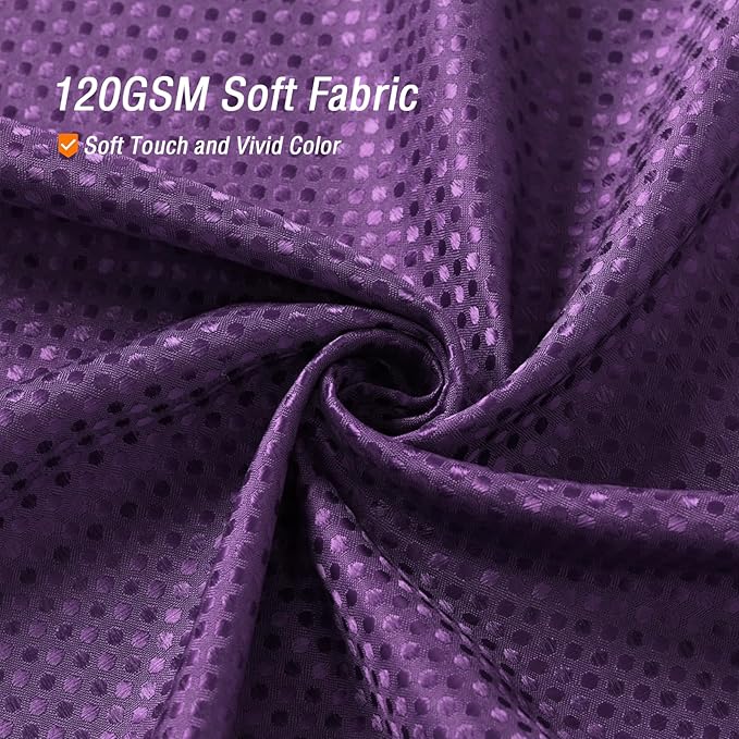 Gibelle Purple Shower Curtain, Waffle Weave Textured Fabric Shower Curtain for Bathroom - Soft Cloth & Hotel Spa Luxury, Water Repellent, Machine Washable, 72X72, Purple