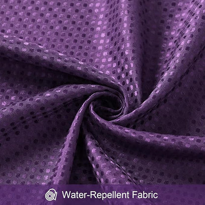 3 in 1 Extra Long Purple Shower Curtain Set-72 W x 84 H, Modern Waffle and PEVA Liner Set with 12 Stainless Steel Hooks, Waterproof Fabric for Bathroom