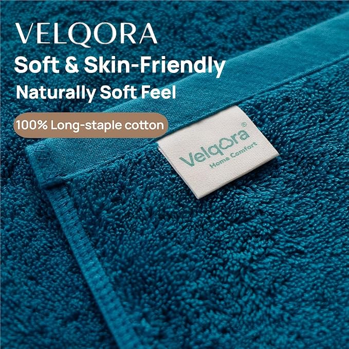 Cotton Bath Towel – Large 30x60 Inches, Soft, Thick & Absorbent Towel for Bathroom, Spa, or Home Use (Blue, 2 Pack – 30"x60")