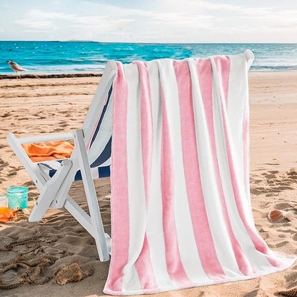 Touchat Beach Towel Oversized,Super Absorbent Sand Free Thick Microfiber Beach Towel (Pink 4Pack, 30”x60“)