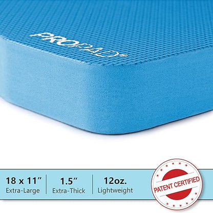 Thick Kneeling Pad, Garden Kneeler for Gardening, Bath Kneeler for Baby Bath, Kneeling Mat for Exercise & Yoga, Knee Pad for Work, Floor Foam Pad, Extra Large (XL) 18 x 11 x 1.5 Inches, Blue