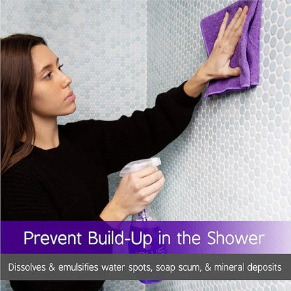 JAWS Cleaner Shower Cleaner Bottle with 2 Refill Pods. Refillable Cleaning Supplies.