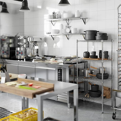 18" Deep x 24" Wide x 54" Height Wire Shelving Kit | 4-Tier | NSF Commercial Storage Rack Unit