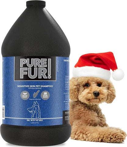 Pure Fur! by Girl With The Dogs - Made in USA - Sensitive Skin Pet Shampoo, 1 Gallon