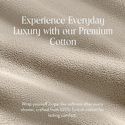 Brooklinen Super-Plush Turkish Cotton Bath Sheets - Set of 2 - Cotton, 820 GSM, Highly Absorbent, Machine Washable, Perfect for Home & Bathroom (40" x 65", Vanilla)