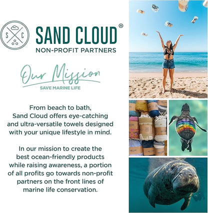 Sand Cloud Turkish Beach Towel - Sand Free - 100% Organic Turkish Cotton Yarn - Quick Dry Towel for Beach, Picnic Blanket or Throw - As Seen on Shark Tank - Santa Fe (Green)