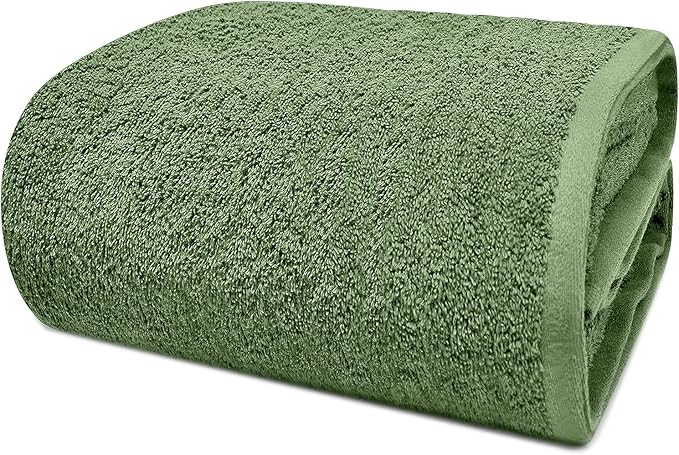 DAN RIVER Pack of 1 Bath Sheet 40x80 Inches, Extra Large Quick Dry Bath Towels for Bathroom, Soft Absorbent Towels - Sage Green