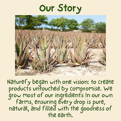 Aloe Vera Gel | 100% Pure & Organic | Farm Fresh Aloe Vera Pulp Extract with Jojoba Oil, Glycerine & Vitamin E | Hydrating, Soothing & Skin Repair Gel for Face, Hair & Body | 10.14 fl.oz.