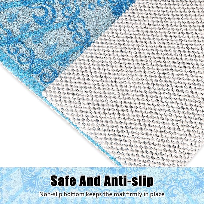 Square Shower Mat Non Slip: 31x31 Inch Extra Large Shower Floor Mat with Drain Hole in Middle - Soft PVC Loofah Bath Mat for Shower - Anti Slip Shower Stall Mat for Elderly and Kids