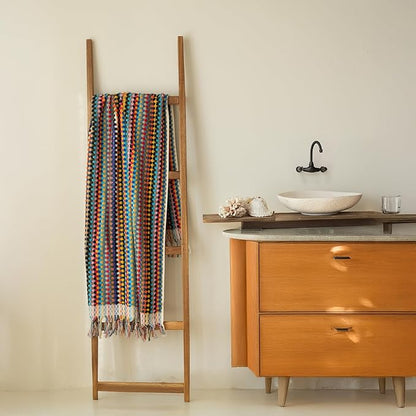 Pom Pom Turkish Bath and Beach Towels - Thick, Soft, Luxurious 100% Turkish Organic Cotton Bubble Weave Towels (Mixed Colors, 35 x 67 Bath Size)