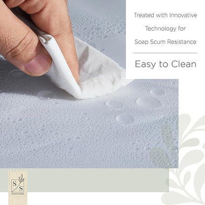 Stitch & Stone Shower Curtain Liner, Premium Lightweight Durable Waterproof 4g PEVA for Bathroom with Weighted Magnets, Standard Size 70" x 72", Frosty 1 Pack