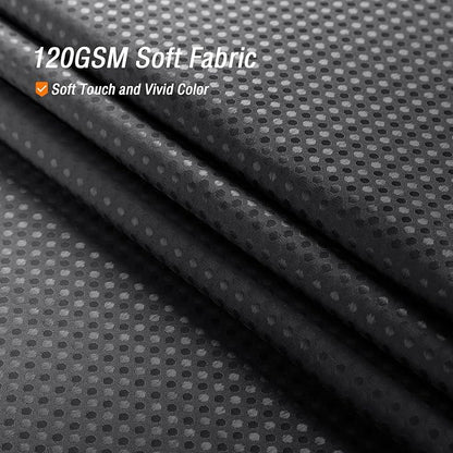 Gibelle Black Shower Curtain, Waffle Weave Ombre Fabric Shower Curtain for Bathroom, Black and White Gradual Color Washable Cloth Bathroom Curtains Shower Set with Hooks, 72 x 72