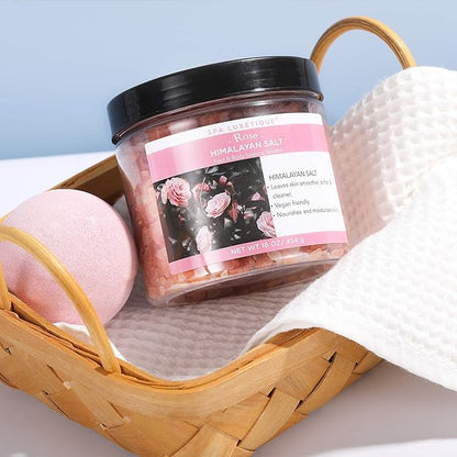 Spa Luxetique Epsom Salts for Soaking, 3.17lbs Bath Salts Gifts with Lavender, Rose, Chamomile Scent as Christmas Gifts for Woman, Spa Sets for Mom