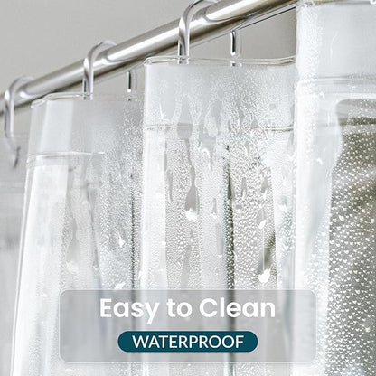 Titanker Shower Curtain Liner 60x72, Clear Plastic Shower Liner Lightweight PEVA Waterproof Shower Curtains for Bathroom with Magnets and Rustproof Grommet Holes