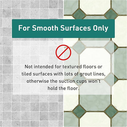 Large Black Square Shower Mat Non Slip 27 x 27 Inch, Shower Bath Mats Tub Mat for Inside Shower Bathroom Floor, Shower Stall Mats with Big Suction Cups Drain Holes, Easy Washable, BPA-Free