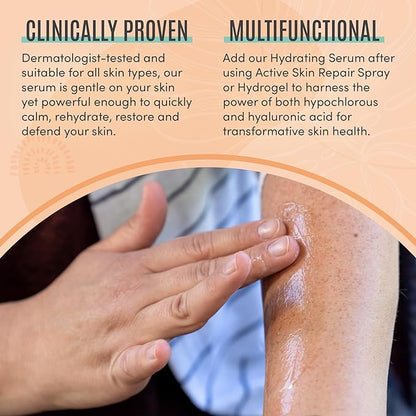Active Skin Repair Face and Body Hydrating Serum, EWG Certified Hyaluronic Acid for All Skin Types, Dermatologist-Tested Moisturizing Anti-Aging Serum with Ceramides & Niacinamide, 5 fl. oz.