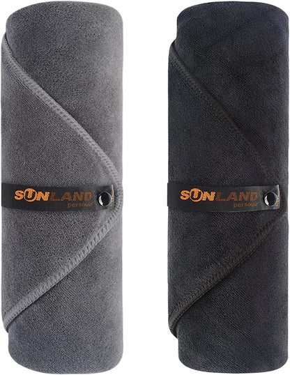 SUNLAND Microfiber Gym Bath Towel Ultra Soft Travel Camping Towel Super Absorbent Swimming Sport Towels for Adults and Children