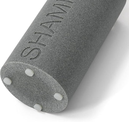 Resin Neutral Gray Sandstone Shampoo Engraved Bottle Refillable Pump Dispenser, Durable Waterproof Resin Construction for Bath, Shower - Gray Sandstone Satin Nickel Pump
