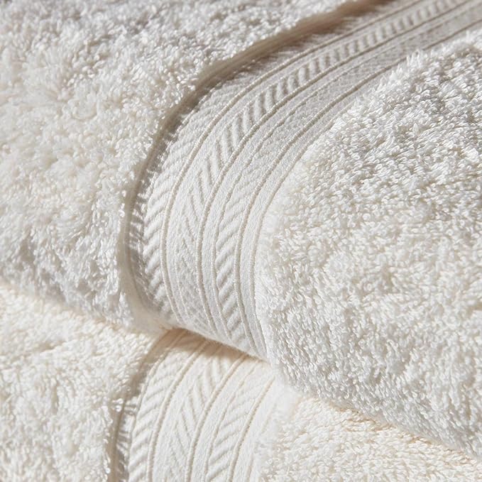 Christy Renaissance 6 Piece Cream Towel Set | 100% Egyptian Cotton | Luxury Bathroom Towels | Soft and Super Absorbent | 675 GSM | 2 Bath Sheet 2 Hand 2 Face | Parchment