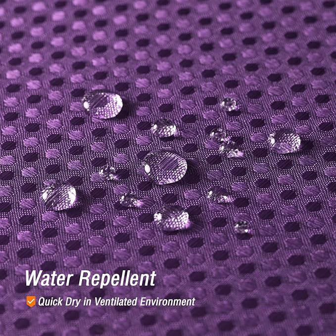 Gibelle Extra Long Shower Curtain 72 x 84, Tall Waffle Weave Textured Fabric Shower Curtain for Bathroom, Water Repellent, Machine Washable, Purple