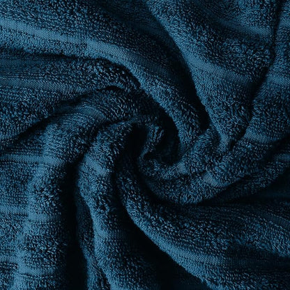 DAN RIVER Pack of 2 Bath Sheet 35x70 Inches, Big Towels Oversized Extra Ribbed Large Bath Sheets, Absorbent Quick Dry Towels - Blue Opal