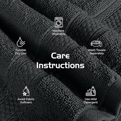 RIVERSIDE 12 Pack Premium 100% Cotton Face Washcloths, 550 GSM, 12 x 12 Inches, Soft, Absorbent Towels for Body & Shower, Bathroom Wash Clothes, Durable Face Towels Set for Spa, Gym, Grey