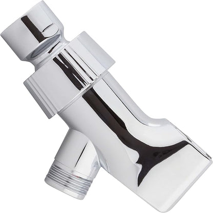 Shower Arm Bracket - Adjustable Handheld Shower Arm Mount & Holder with Brass Connector - Indoor and Outdoor Modern Bath Spa Fixture - Chrome