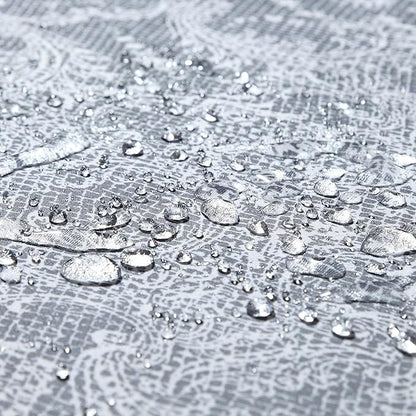 90 Inch Extra Long Shower Curtain - Chantilly Lace Design, Heavyweight Polyester, Black to White Ombre, 72" W x 90" H