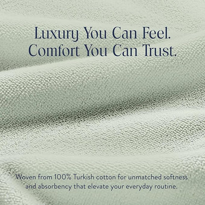 Brooklinen Super-Plush Turkish Cotton Bath Towels - Set of 4 - Cotton, 820 GSM, Highly Absorbent, Machine Washable, Perfect for Home & Bathroom (30" x 58", Aloe Green)