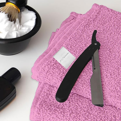 Hand Towels (Pack of 24) Pink Economy Towels Salon Towels - 100% Cotton Spa Towel– 16 x 27 Inches Highly Absorbable, Facial, Gym, Hair Face Towels Bulk