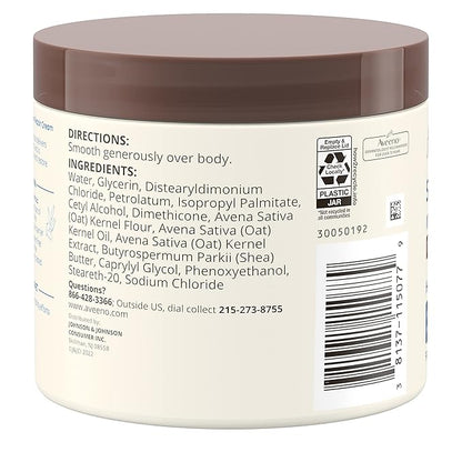 Aveeno Skin Relief Intense Moisture Repair Body Cream with Triple Oat & Shea Butter Formula, Helps Heal, Repair & Restore Very Dry Skin with Long-Lasting Moisture, Fragrance-Free, 11 oz