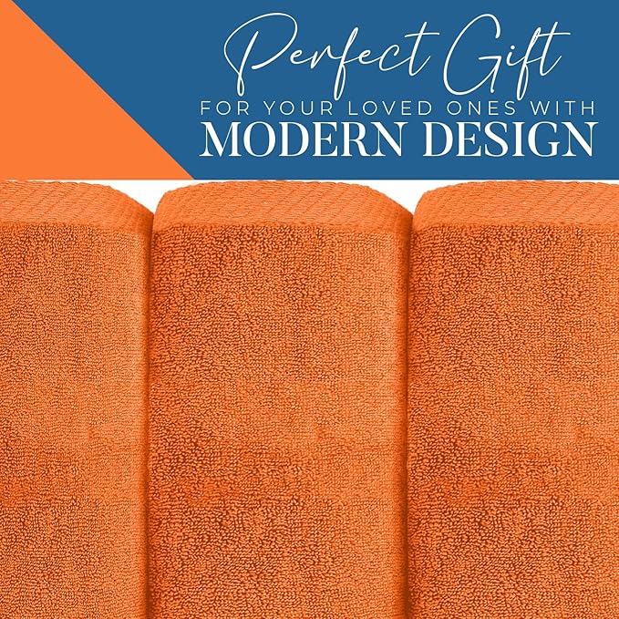 DAN RIVER Pack of 1 Bath Sheet 40x80 Inches, Soft Fluffy Bath Sheets Towels for Adults, Quick Dry Shower Towels - Orange