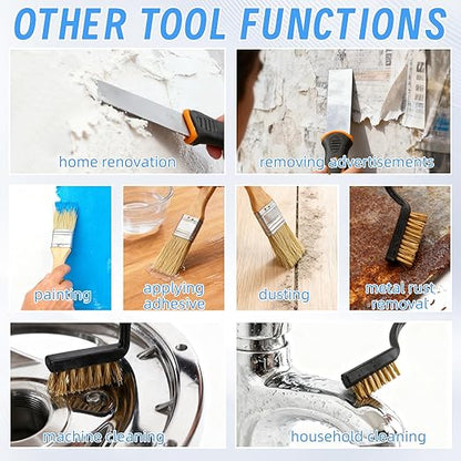 33 Pcs Grout Removal Tool Kit, 2 Tile Grout Saws with 12 Extra Blades, 2 Hand Grout Saw and 2 Cleaning Blades, Caulk Remover for Bath Shower, Ideal for Floor Tile Grout Cleaning