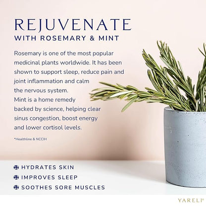 Yareli Magnesium Flakes, 5lb Rosemary Peppermint, Dead Sea Bath and Foot Soak, Alternative to Epsom Salt with Over 250,000mg of Magnesium Chloride Per Bag