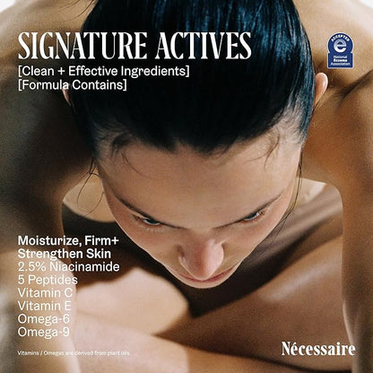 Nécessaire The Body Lotion Fragrance-Free — Unscented Multi-Peptide Body Moisturizer for Women + Men – Non-Comedogenic Lotion for Sensitive Skin – 450ml/15.2 fl oz