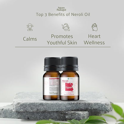 Neroli Essential Oil - Direct from Egyptian Nile Delta Farms - Steam Distilled - Aceite Azahar for Aromatherapy, Massage, Diffuser, DIY Candle and Soap Making - 8oz