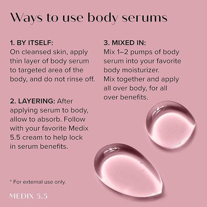 Medix 5.5 Anti Aging Skin Care 3PC Set | Retinol Body Cream + Exfoliating AHA Glycolic Acid Foaming Face Wash & Body Wash + Hyaluronic Acid Serum Booster, Cleanse + Treat + Hydrate Skincare Set, 3PC