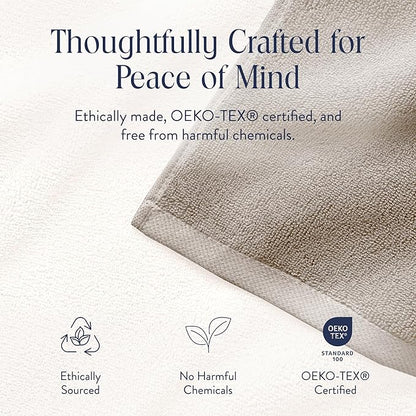 Brooklinen Super-Plush Turkish Cotton Bath Sheets - Set of 2 - Cotton, 820 GSM, Highly Absorbent, Machine Washable, Perfect for Home & Bathroom (40" x 65", Driftwood)